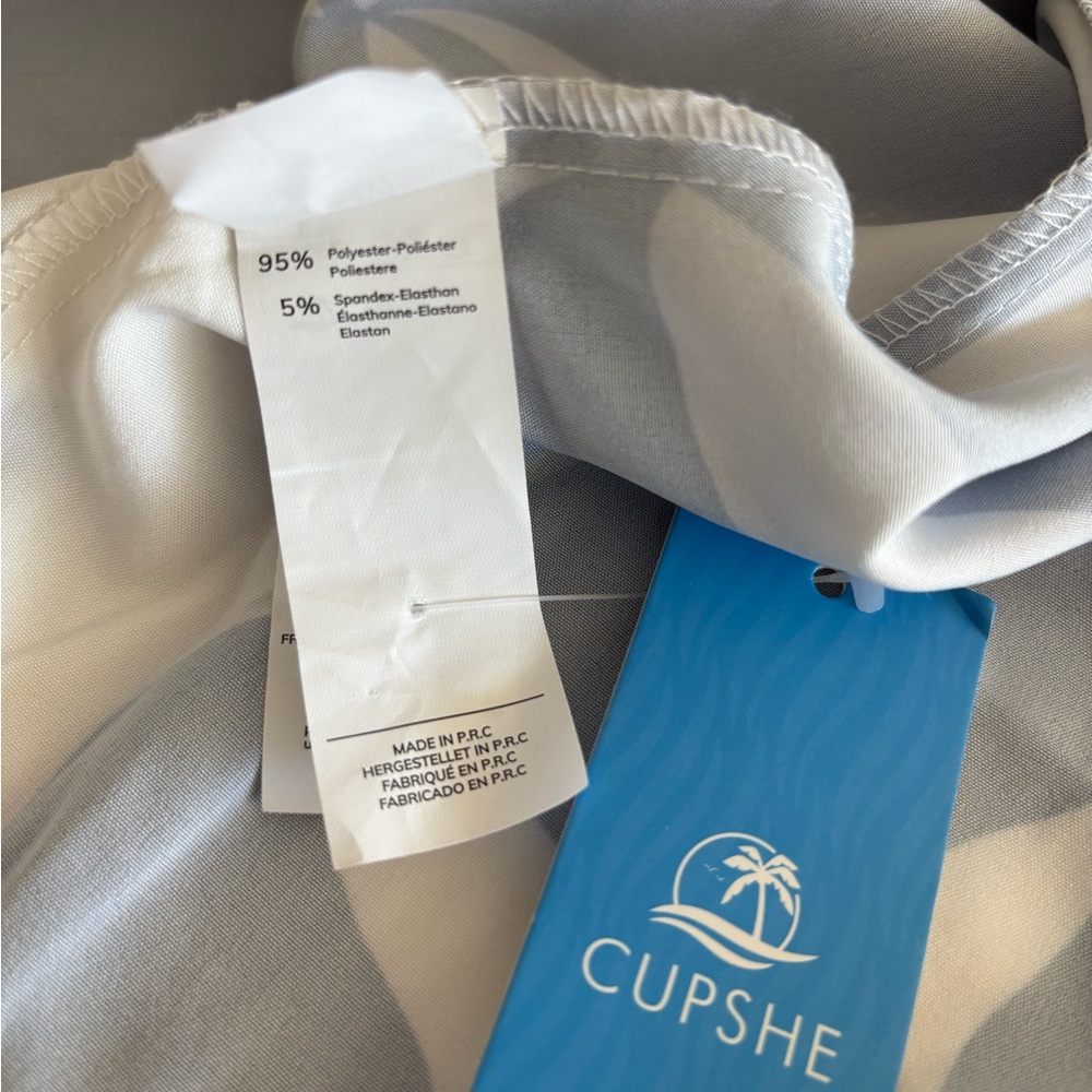 NWT Cupshe Belted Geo One-shoulder Dress - Picture 5 of 5